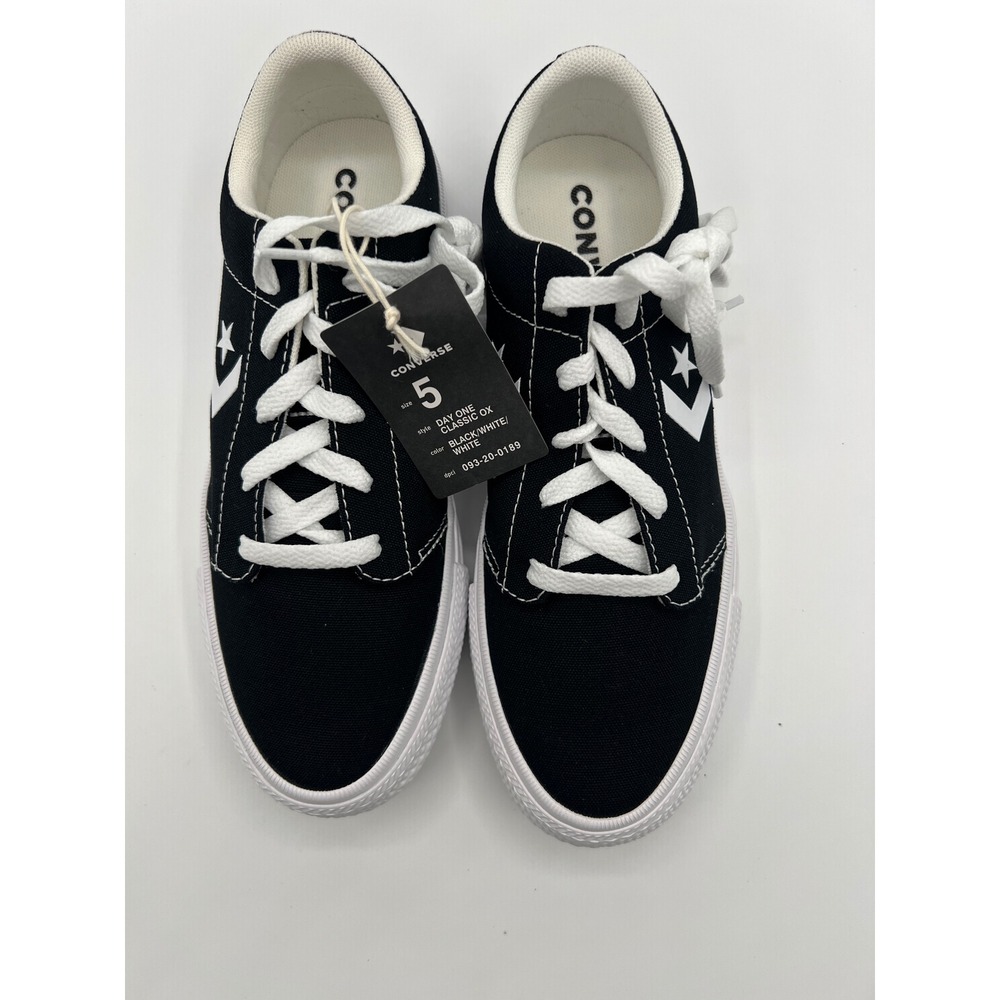 Converse Day One Classic Ox Black White Sneakers A15625C Mens 5 Womens 6.5